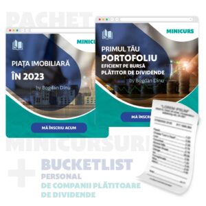 Pachet - Piața imobiliară în 2023, Primul tău portofoliu eficient pe bursă plătitor de dividende